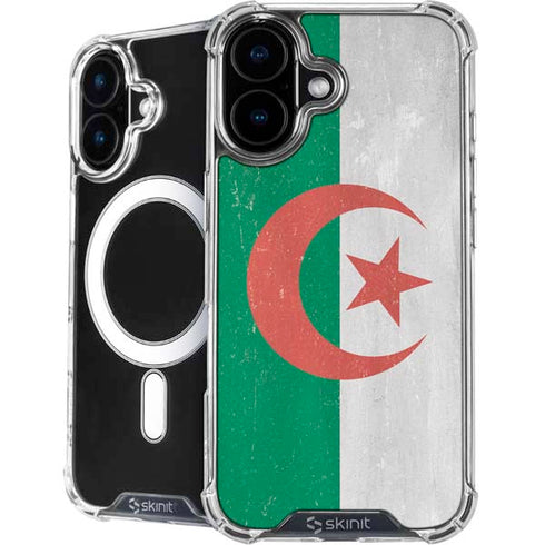 Algeria Flag Distressed iPhone 16 MagSafe Case